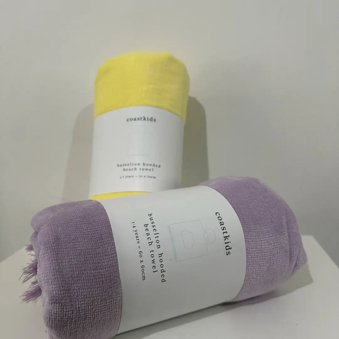 busselton hooded towel - yellow